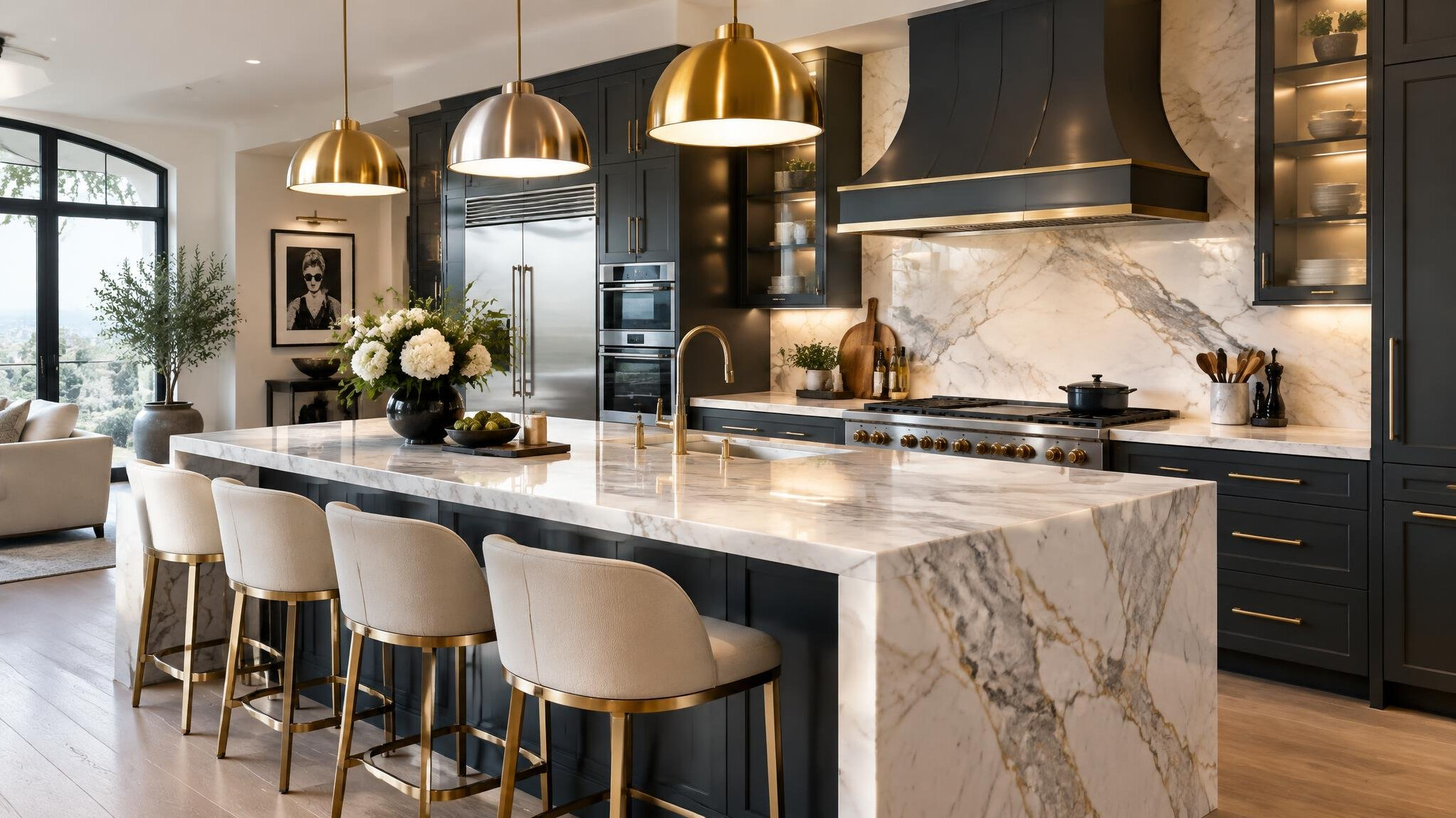 luxury kitchen with island