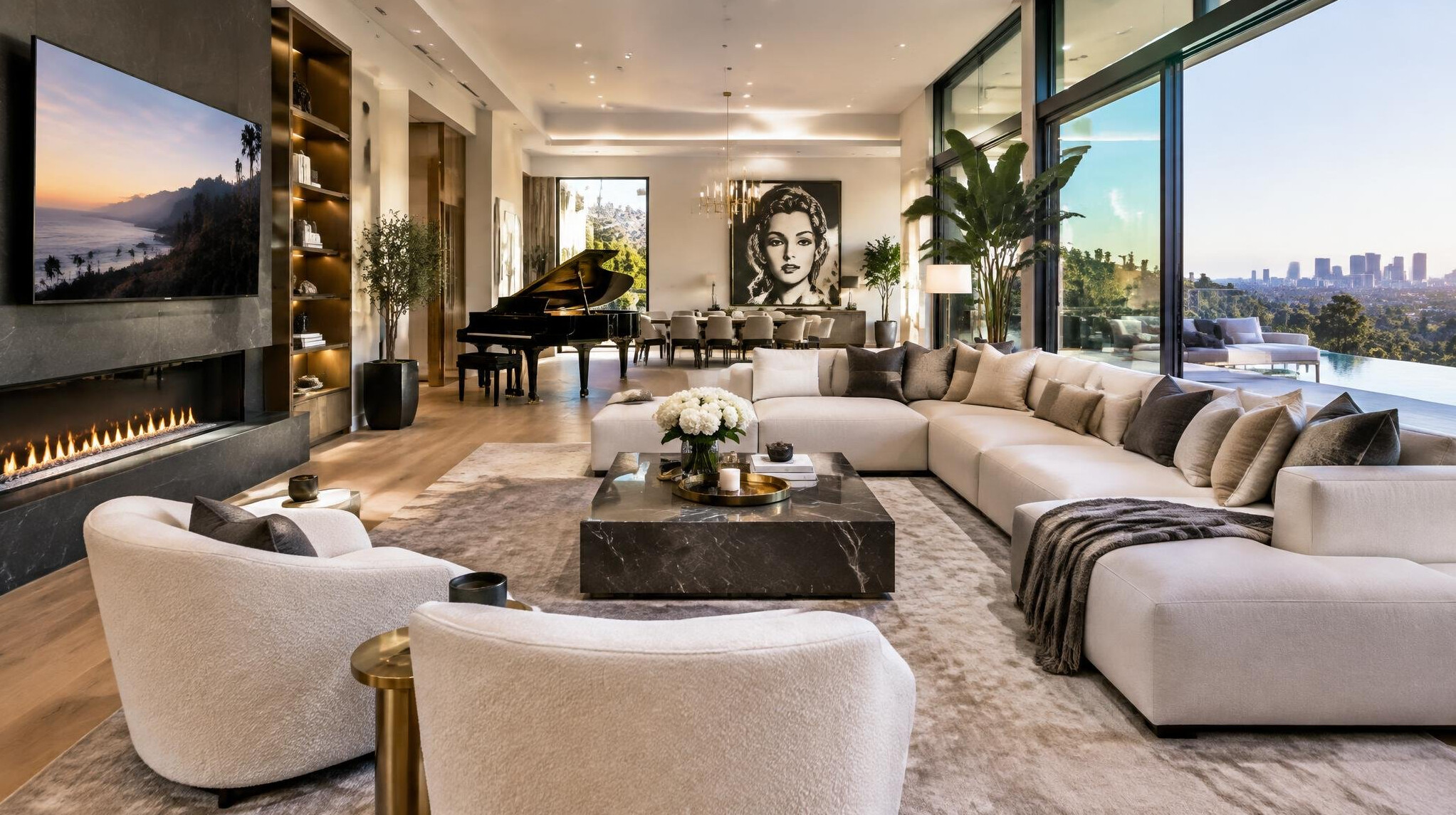 modern celebrity home interior