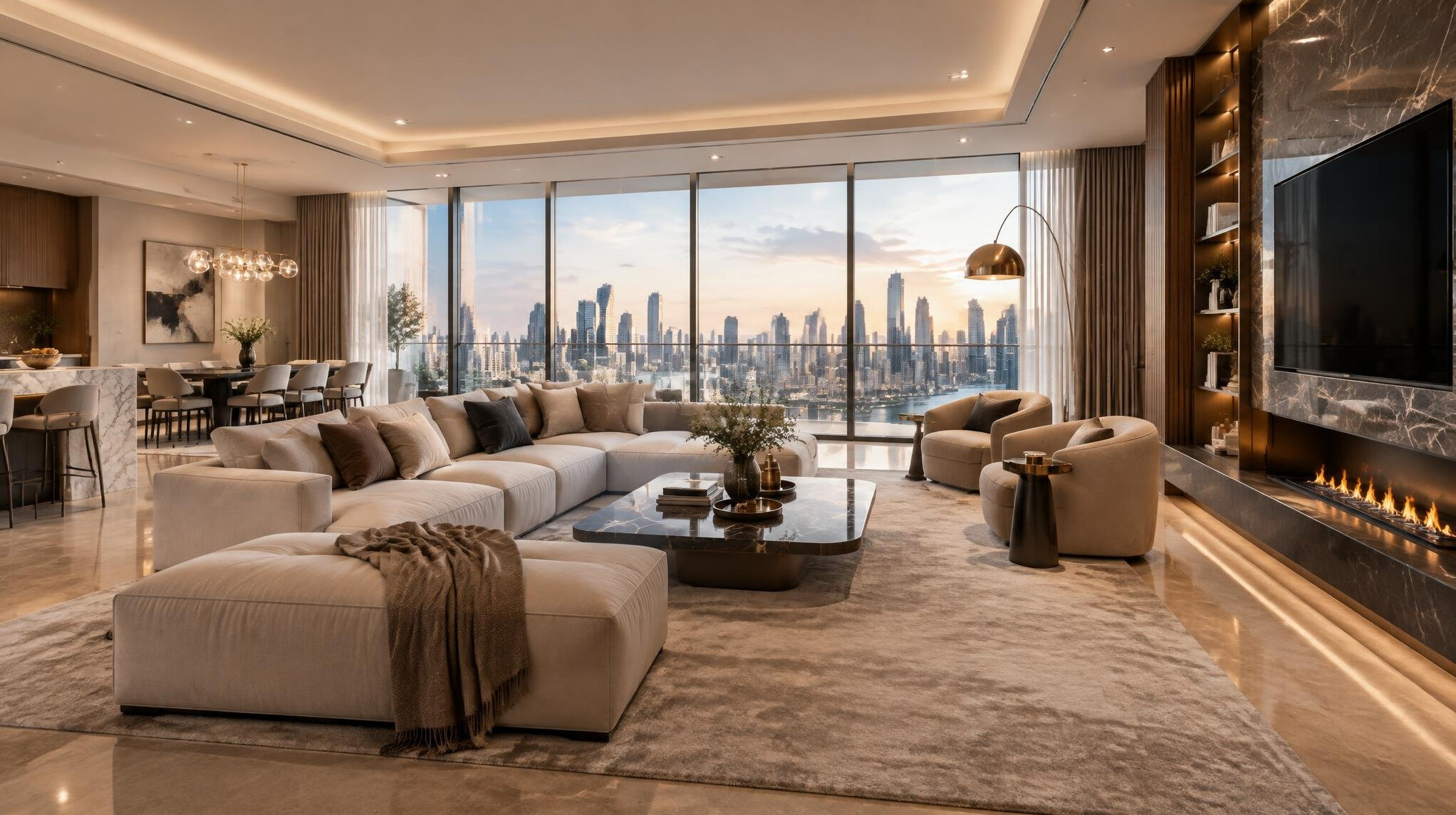 luxury apartment living room