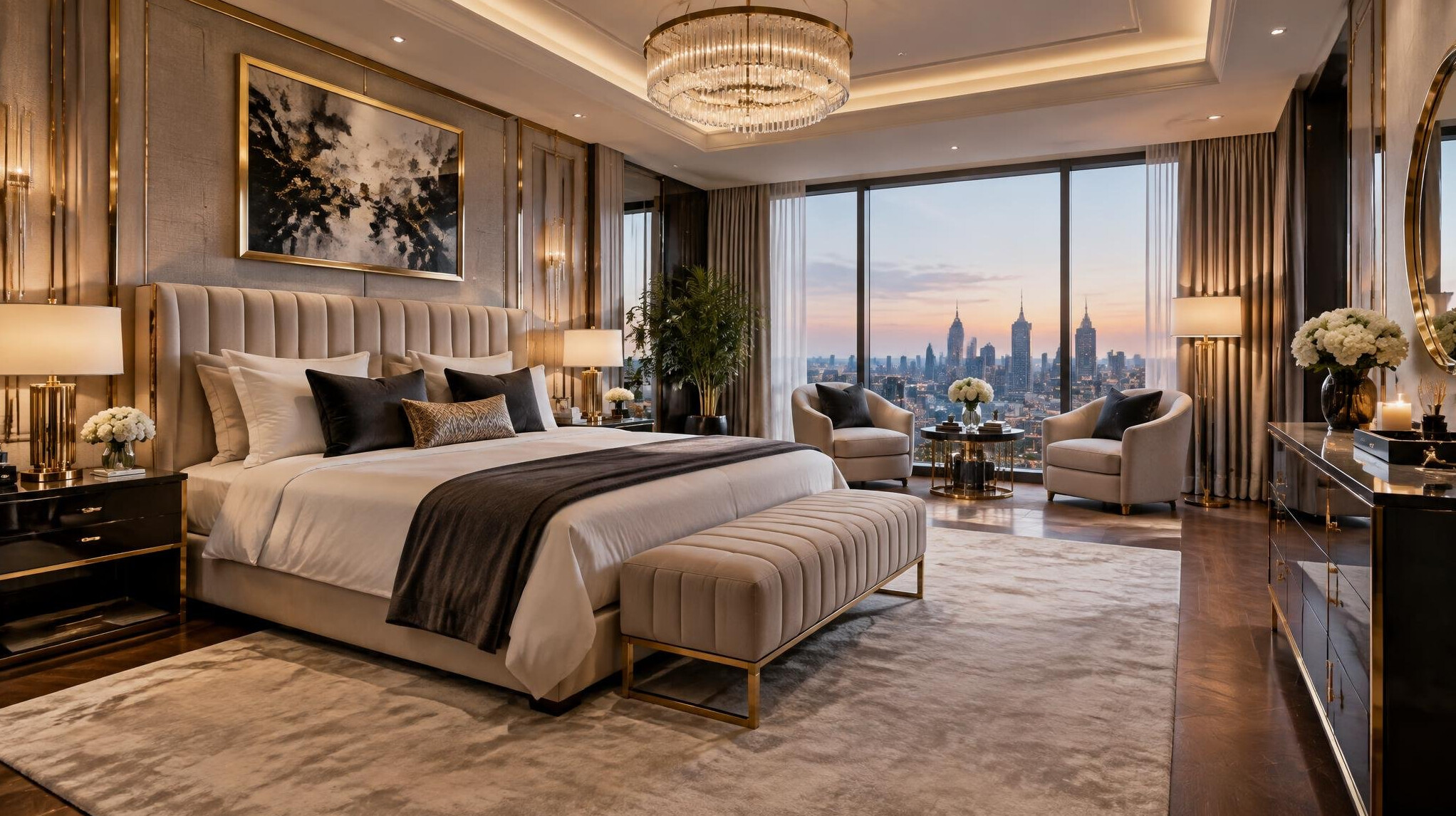 elegant bedroom suite