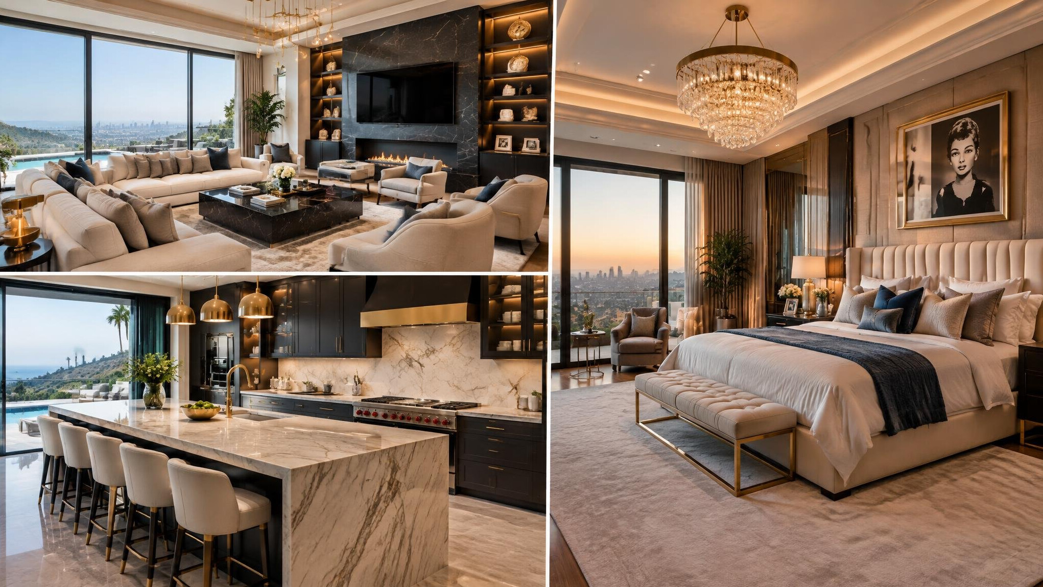 celebrity home living room interior