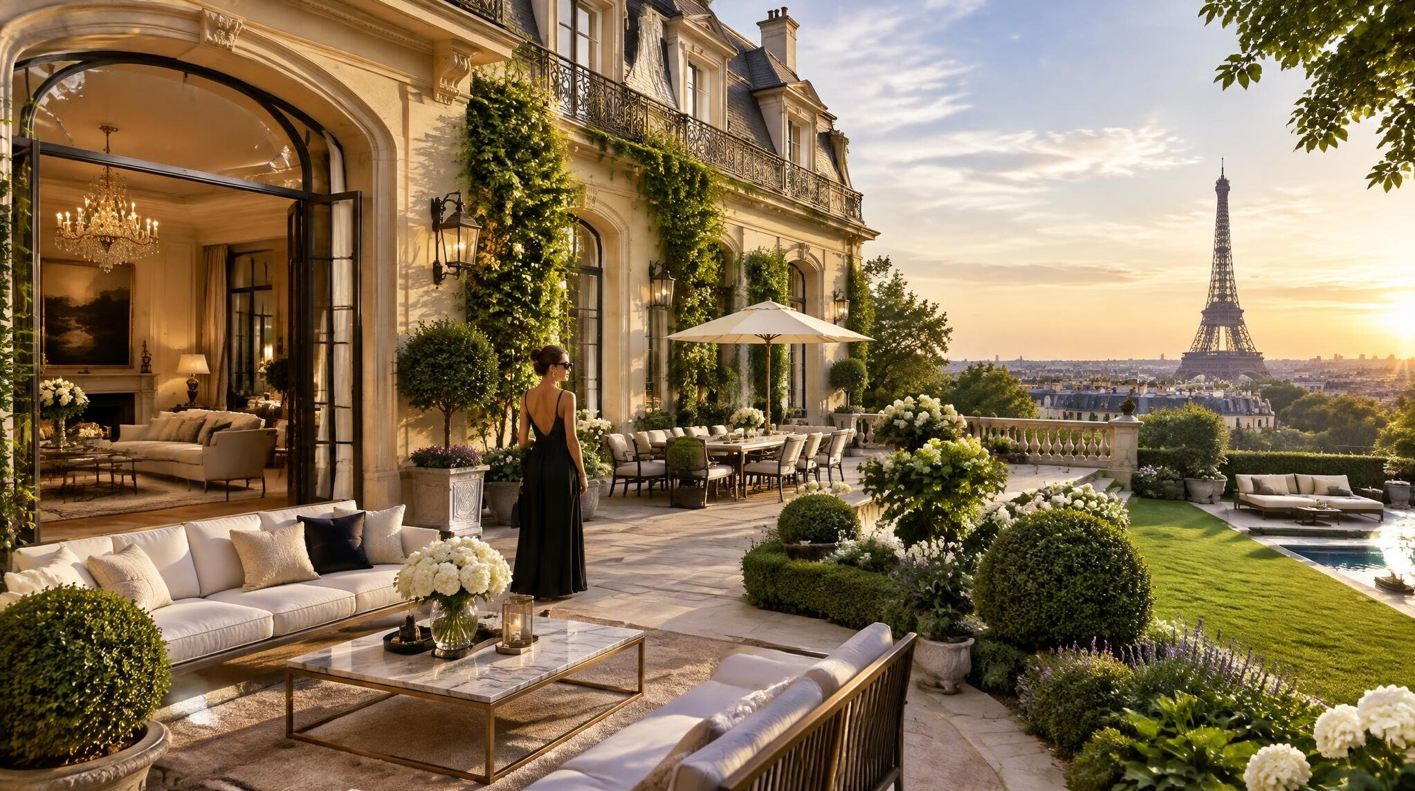 celebrity paris home garden