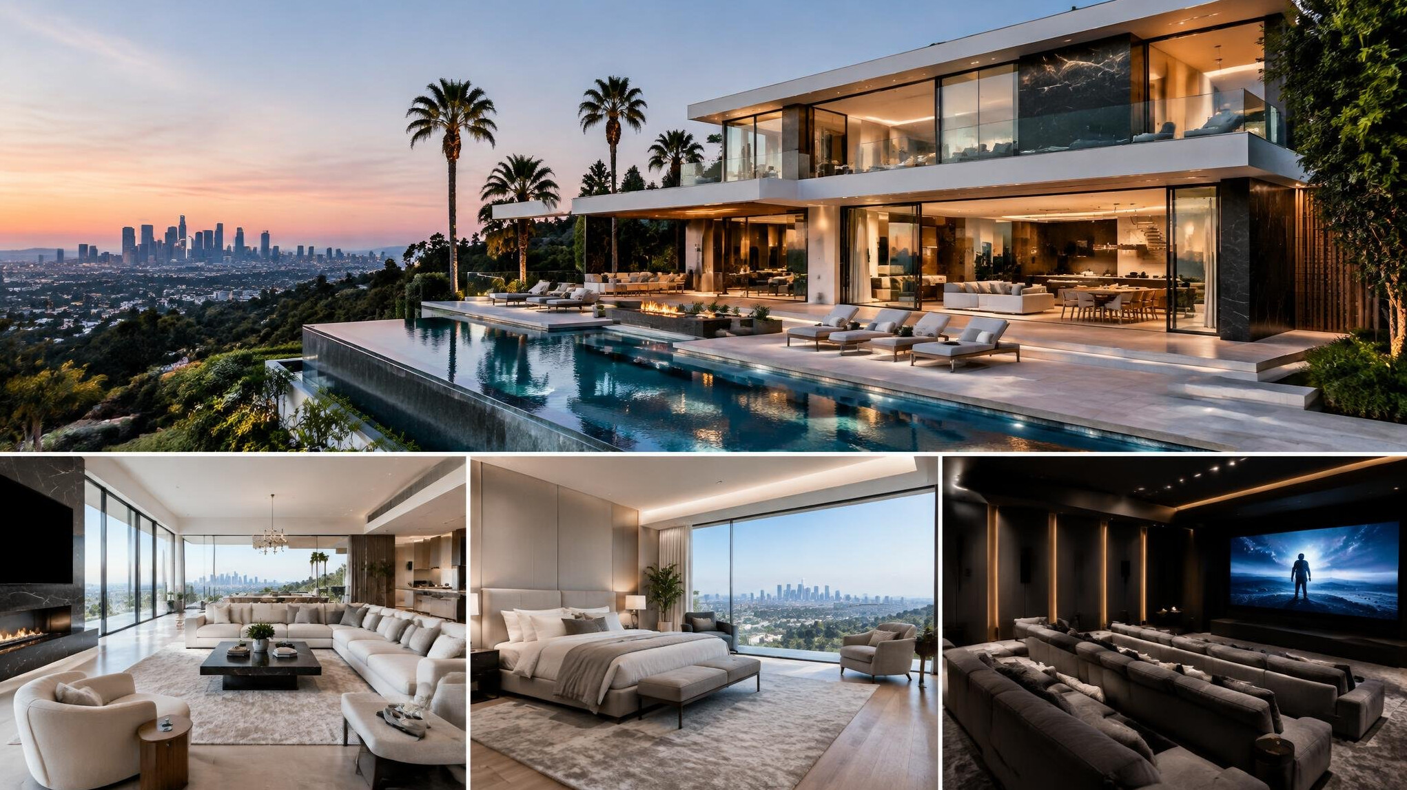modern hollywood villa exterior